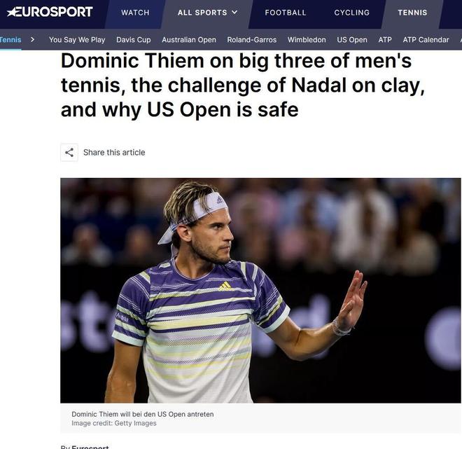 美网碾压法网,蒂姆带队取胜 美网碾压法网,蒂姆带队取胜